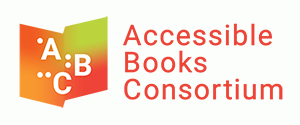 Logo de l'Accessible Books Consortium en forme de livre ouvert